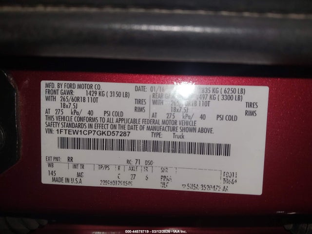 2016 FORD F-150 1FTEW1CP7GKD57287 Photo 8