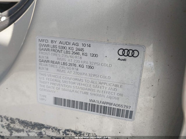 2015 AUDI Q5 WA1LFAFP8FA055797 Photo 8