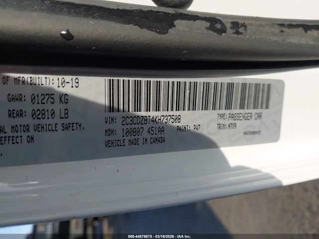 2019 DODGE CHALLENGER 2C3CDZBT4KH737508 Photo 8