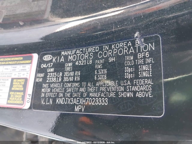 KNDJX3AEXH7023333 KIA Soul Ev +