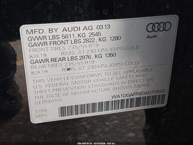 2013 AUDI Q5 WA1DGAFP6DA073942 Photo 8