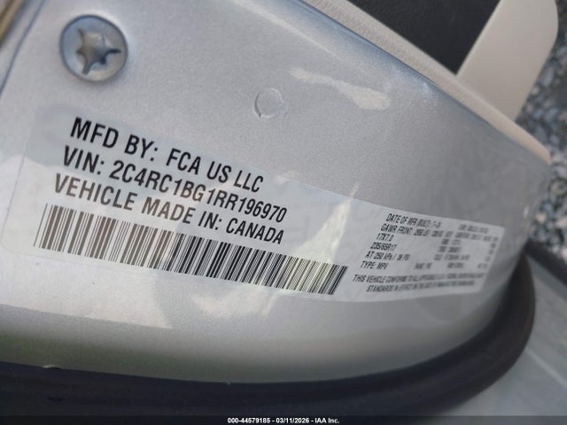 Продаж на аукціоні авто 2024 Chrysler Pacifica Touring L, vin: 2C4RC1BG1RR196970, номер лоту: 44579185