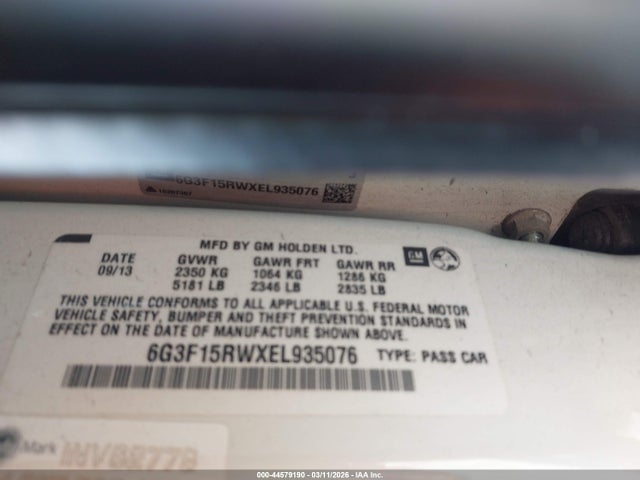 6G3F15RWXEL935076 Chevrolet SS