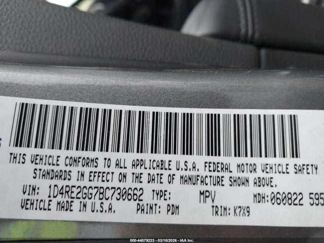 Aukcja sprzedaży 2011 Dodge Durango Express, vin: 1D4RE2GG7BC730662, numer aukcji: 44579223