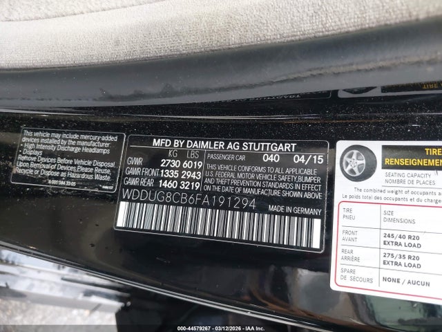 2015 MERCEDES-BENZ S 550 WDDUG8CB6FA191294 Photo 8