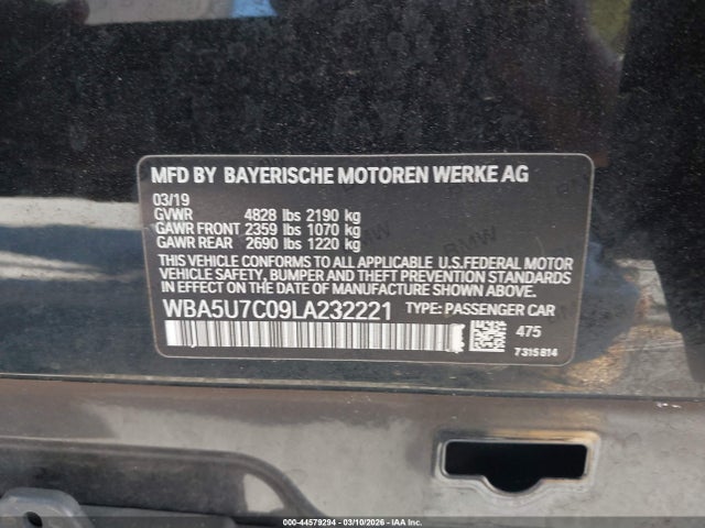 Aukcja sprzedaży 2020 Bmw M340i, vin: WBA5U7C09LA232221, numer aukcji: 44579294