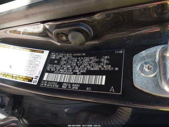 2006 TOYOTA 4RUNNER JTEZU14R268050608 Photo 8