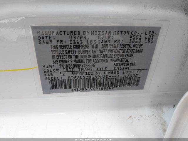 3N1AB8DV5PY258679 Nissan Sentra Sr Xtronic Cvt
