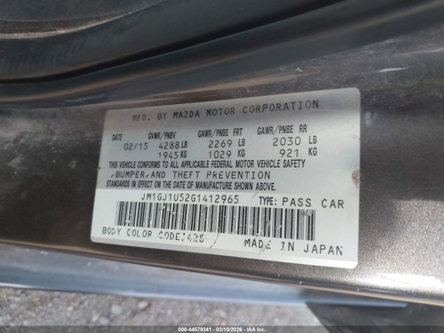 2016 MAZDA MAZDA6 JM1GJ1U52G1412965 Photo 8