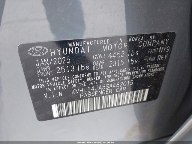 Hyundai SONATA SEL 2025 KMHL64JA5SA482015 Image 9