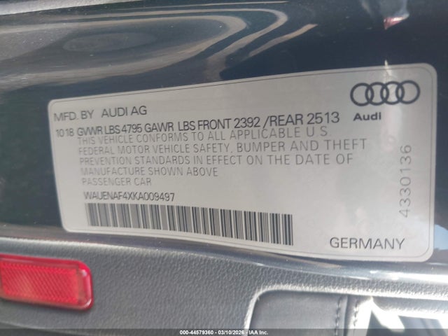 Продажа на аукционе авто 2019 Audi A4 45 Premium, vin: WAUENAF4XKA009497, номер лота: 44579360