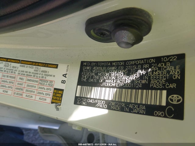 Toyota Corolla Hybrid Le 2023 JTDBCMFE1PJ001124 Image 9