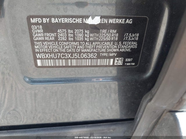 WBXHU7C3XJ5L06362 BMW X1 Sdrive28i