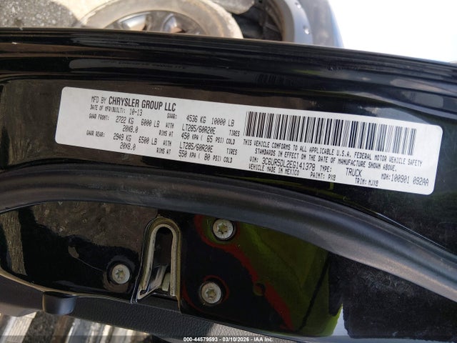 44579593 :رقم المزاد ، 3C6UR5DL2EG141378 vin ، 2014 Ram 2500 Big Horn مزاد بيع