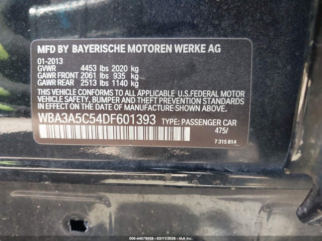 Aukcja sprzedaży 2013 Bmw 328i, vin: WBA3A5C54DF601393, numer aukcji: 44579859