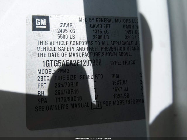 1GTG5AEA2F1207368 GMC Canyon
