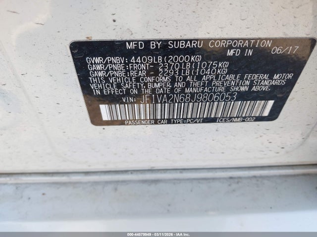 2018 SUBARU WRX STI JF1VA2N68J9806053 Photo 8