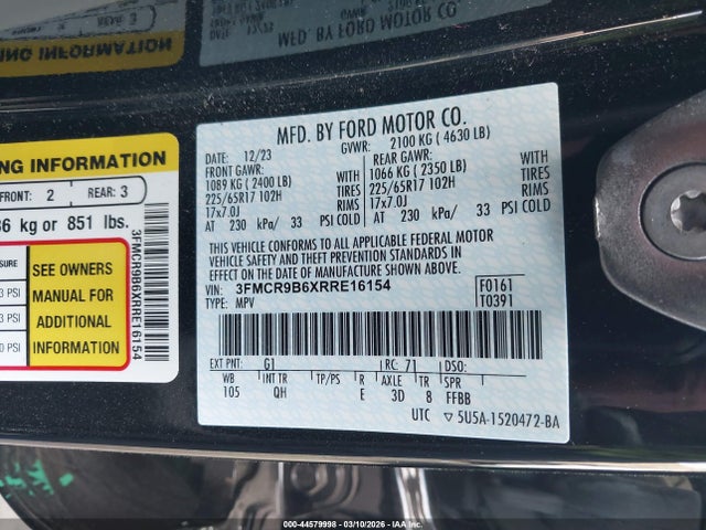 3FMCR9B6XRRE16154 Ford Bronco Sport Big Bend