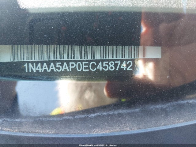 2014 Nissan Maxima 3.5 S/3.5 Sv მანქანა იყიდება აუქციონზე, vin: 1N4AA5AP0EC458742, აუქციონის ნომერი: 44580058