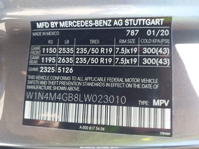 2020 MERCEDES-BENZ GLB 250 W1N4M4GB8LW023010 Photo 8