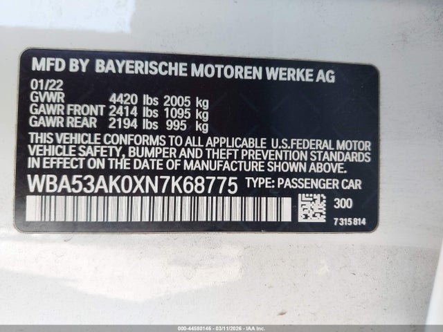 2022 BMW 228 GRAN COUPE WBA53AK0XN7K68775 Photo 8