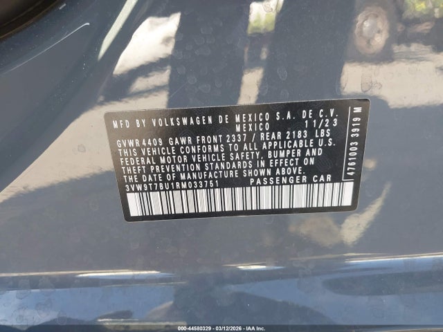 Продаж на аукціоні авто 2024 Volkswagen Jetta Gli 40th Anniversary Edition, vin: 3VW9T7BU1RM033751, номер лоту: 44580329