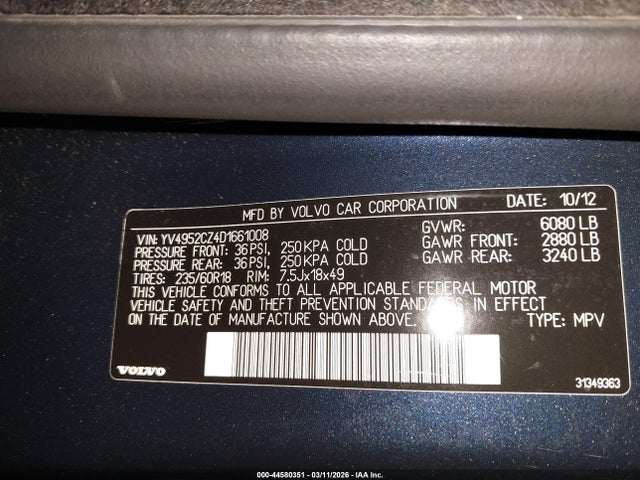 2013 VOLVO XC90 YV4952CZ4D1661008 Photo 8