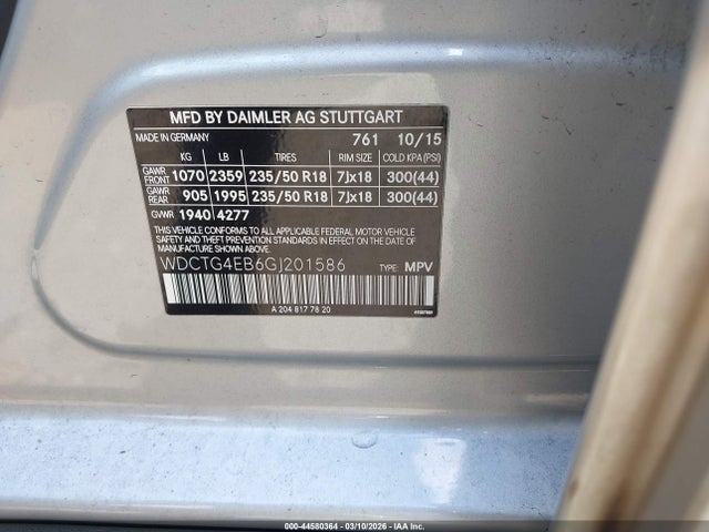 2016 MERCEDES-BENZ GLA 250 WDCTG4EB6GJ201586 Photo 8