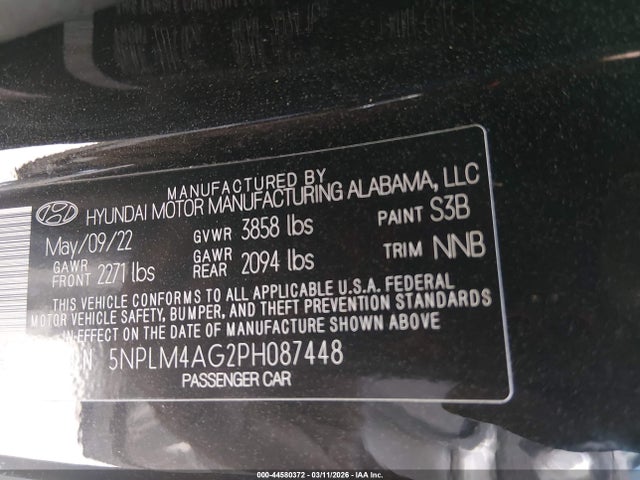 2023 Hyundai Elantra Sel მანქანა იყიდება აუქციონზე, vin: 5NPLM4AG2PH087448, აუქციონის ნომერი: 44580372