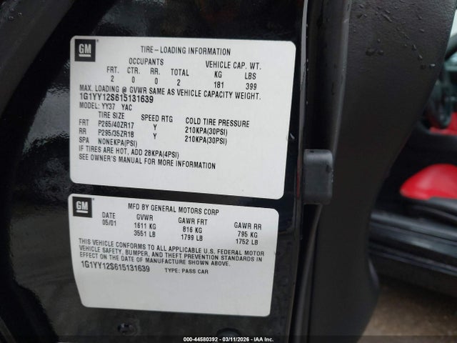 2001 CHEVROLET CORVETTE 1G1YY12S615131639 Photo 8