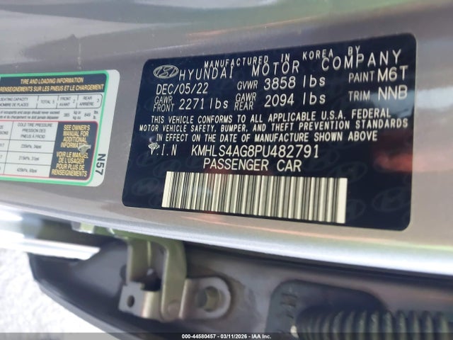 Hyundai ELANTRA SEL 2023 KMHLS4AG8PU482791 Image 9