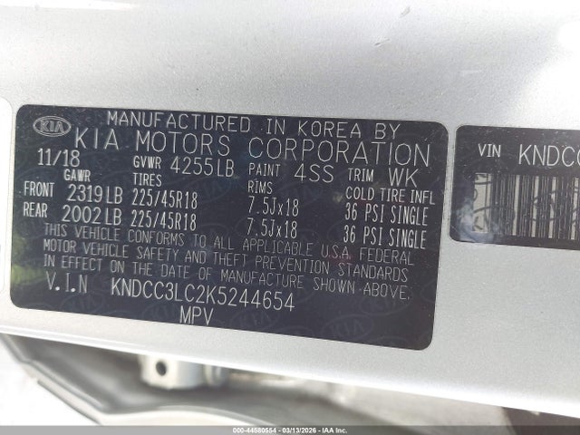 2019 KIA NIRO KNDCC3LC2K5244654 Photo 8
