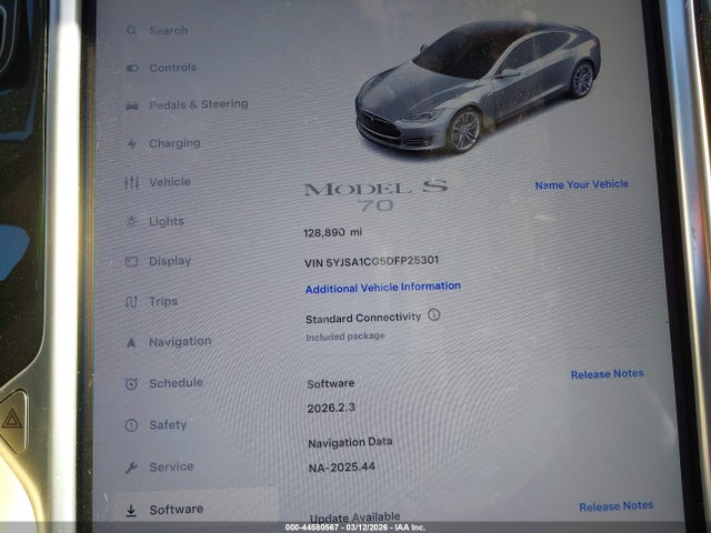 2013 TESLA MODEL S 5YJSA1CG5DFP25301 Photo 6