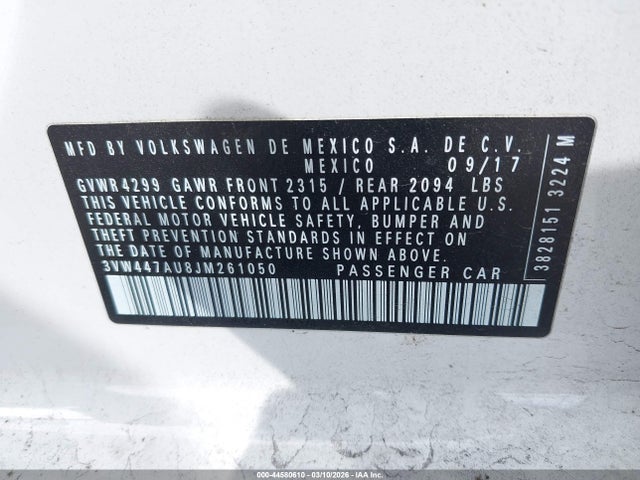 2018 VOLKSWAGEN GOLF GTI 3VW447AU8JM261050 Photo 8