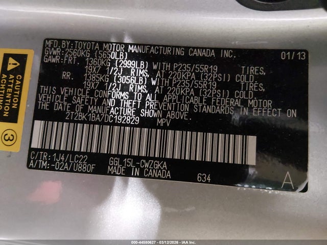 Продаж на аукціоні авто 2013 Lexus Rx 350 F Sport, vin: 2T2BK1BA7DC192829, номер лоту: 44580627
