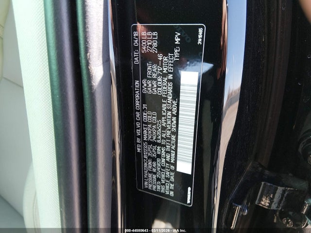 LYVA22RK7JB122325 Volvo Xc60 T6 Momentum