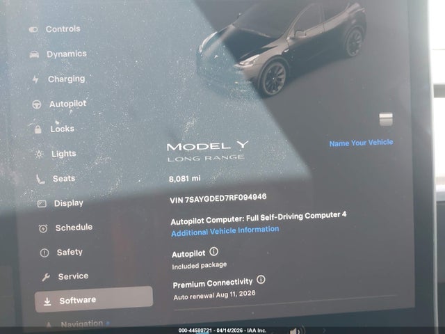 Aukcja sprzedaży 2024 Tesla Model Y Long Range Single Motor Rear-wheel Drive/rwd, vin: 7SAYGDED7RF094946, numer aukcji: 44580721