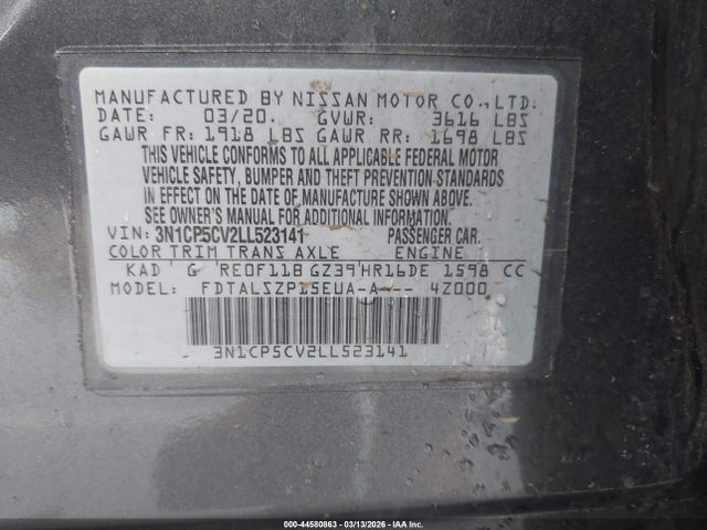 Nissan Kicks Sv Xtronic Cvt 2020 3N1CP5CV2LL523141 Image 9
