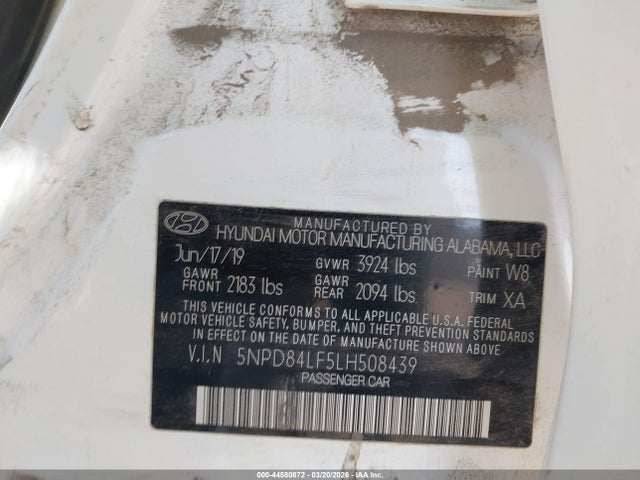 Hyundai ELANTRA SEL 2020 5NPD84LF5LH508439 Image 9