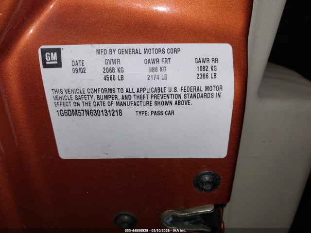 2003 CADILLAC CTS 1G6DM57N630131218 Photo 8