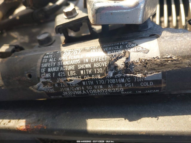 2008 KAWASAKI VN1600 JKBVNKA108A026359 Photo 9