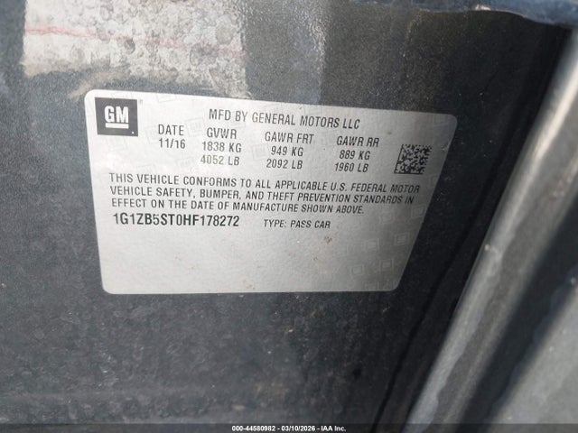 Chevrolet MALIBU LS 2017 1G1ZB5ST0HF178272 Image 9