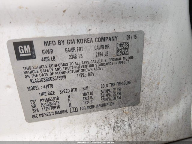 2016 BUICK ENCORE KL4CJGSBXGB516909 Photo 8