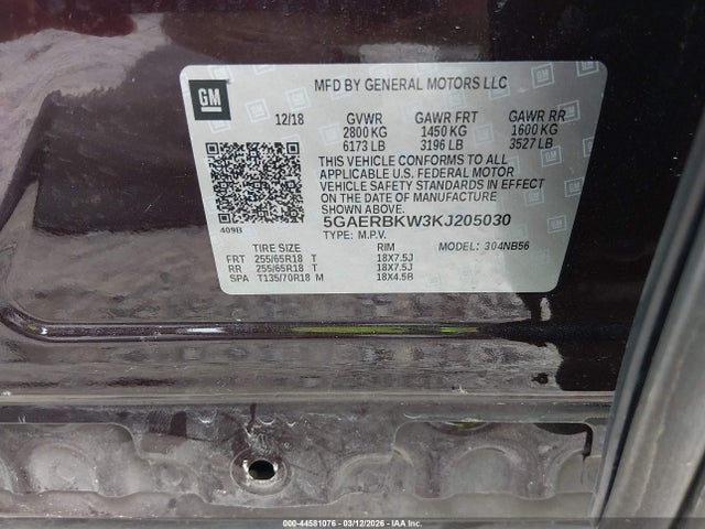 Продажа на аукционе авто 2019 Buick Enclave Fwd Essence, vin: 5GAERBKW3KJ205030, номер лота: 44581076
