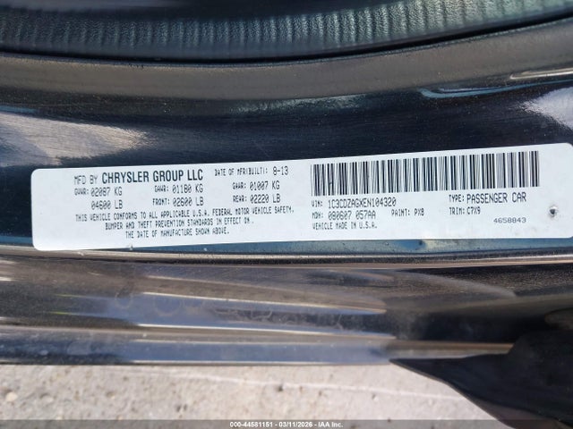 Dodge AVENGER SE 2014 1C3CDZAGXEN104320 Image 9