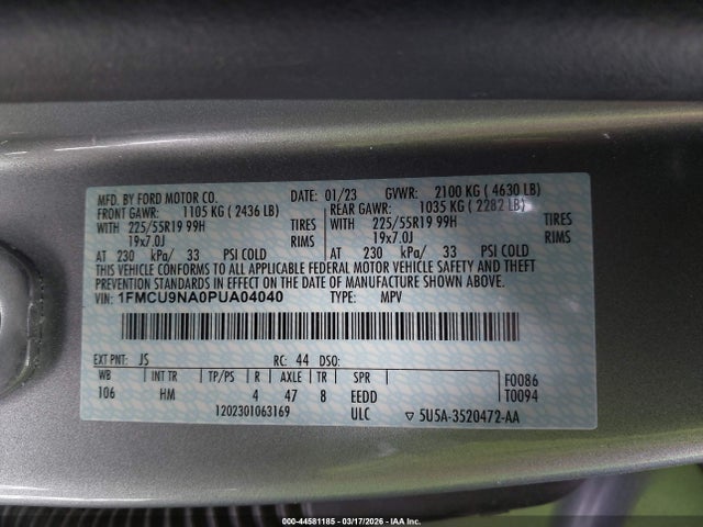2023 FORD ESCAPE 1FMCU9NA0PUA04040 Photo 8