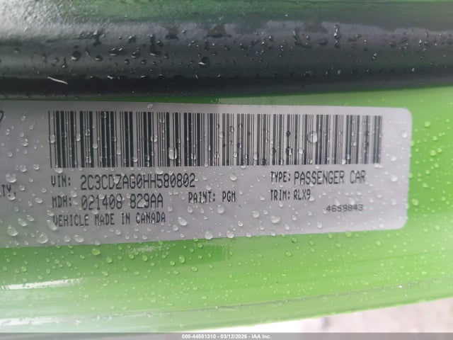 2017 DODGE CHALLENGER 2C3CDZAG0HH580802 Photo 8