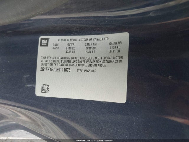 2011 CHEVROLET CAMARO 2G1FK1EJ0B9111676 Photo 8