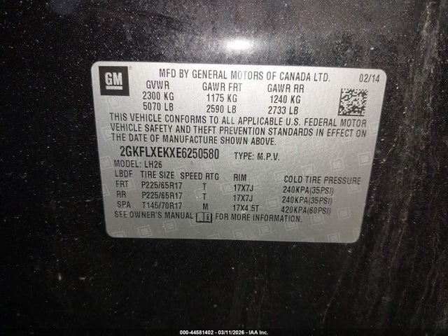 2GKFLXEKXE6250580 GMC Terrain Slt-1