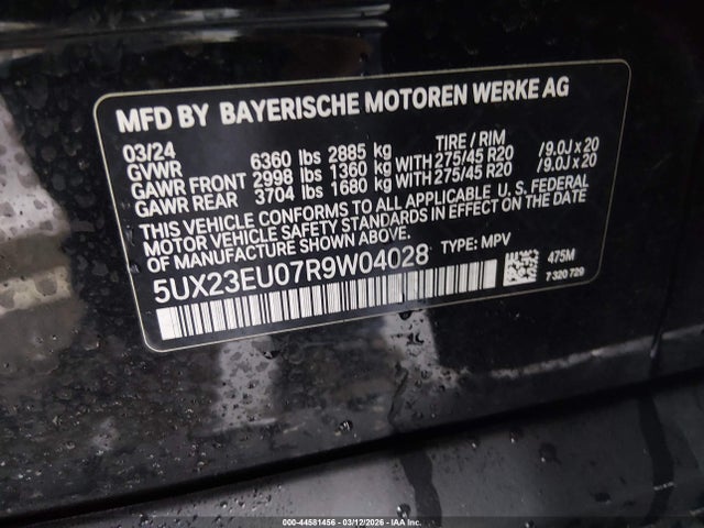 5UX23EU07R9W04028 BMW X5 Xdrive40i